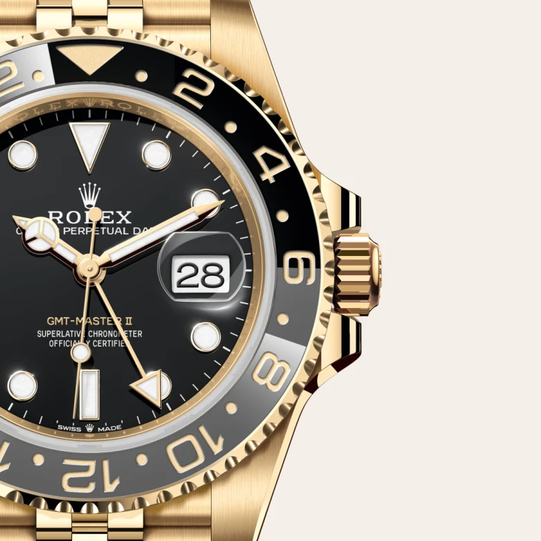 Rolex GMT-Master II 18 kt yellow gold, M126718GRNR-0001